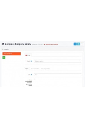 Opencart Kargo Modülü