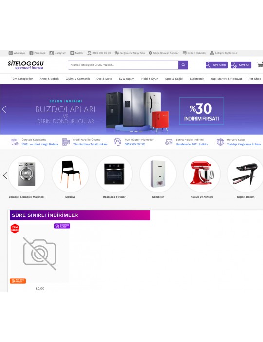 Opencart Journal Alışveriş - Beyaz Eşya Full